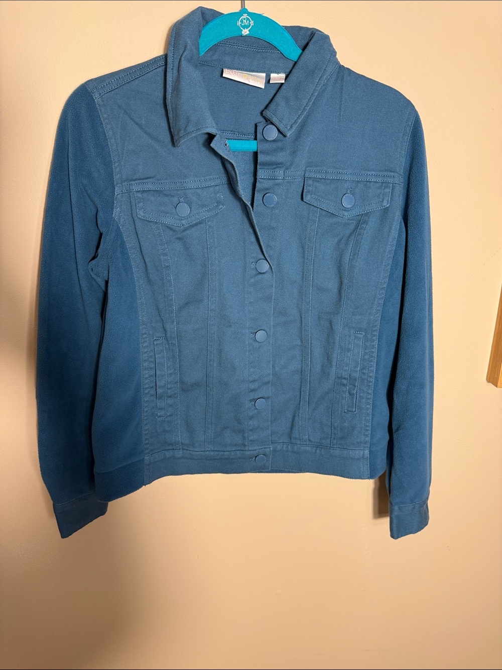 Belle by Kim Gravel Blue Jean Jacket with Snap Buttons